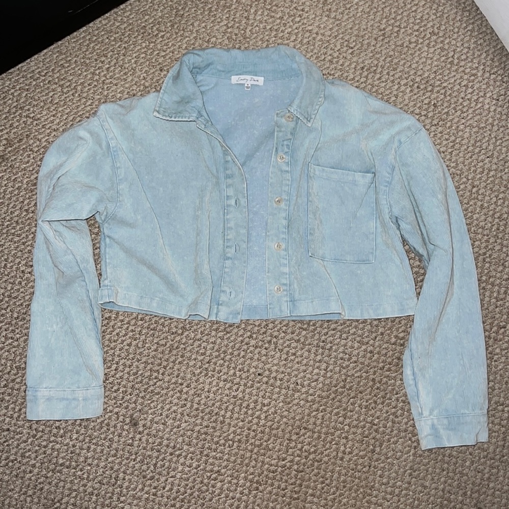 Light Green Cropped Jacket